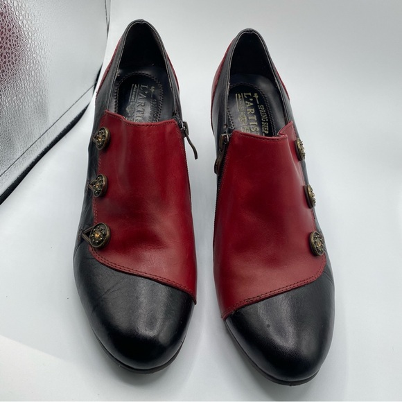 Spring Step L'Artiste Leather Heeled Ankle Boot Button Shoes Booties Size 42 - Picture 6 of 11